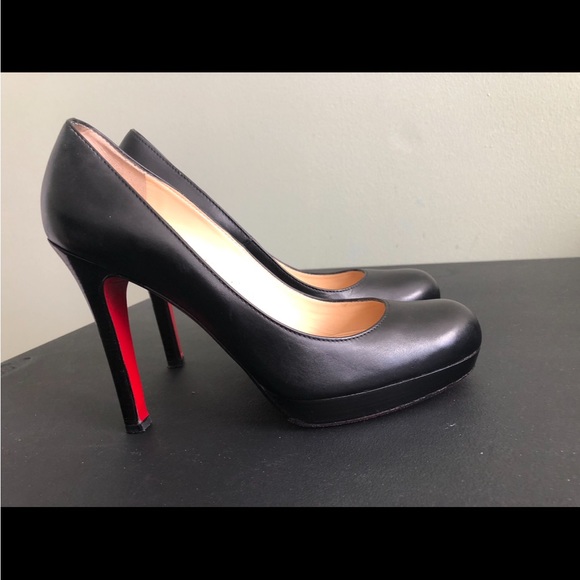 Christian Louboutin black leather Bruges platform heels - Picture 3 of 11